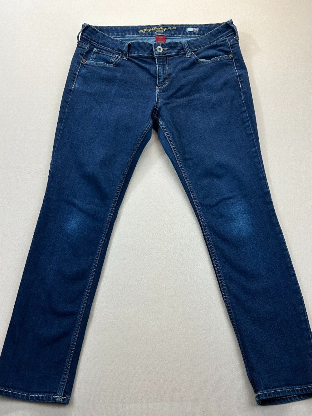 Arizona Jeans Womens Size 10 Blue Denim Dark Wash Super Skinny Mid Rise Stretch